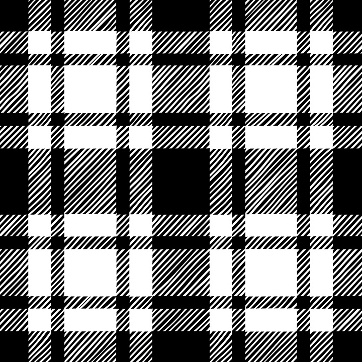Featuring Black and White Diagonal Striped Plaid Pattern seamless PBR texture preview