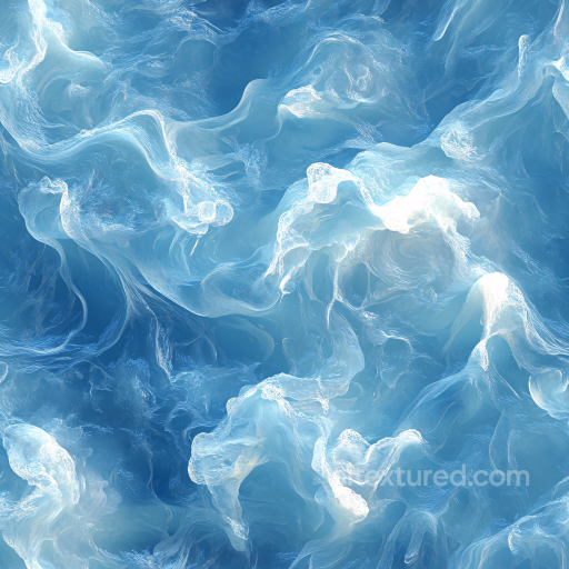 Stylized Swirling Water Texture with Light Foam Accents seamless Water PBR texture