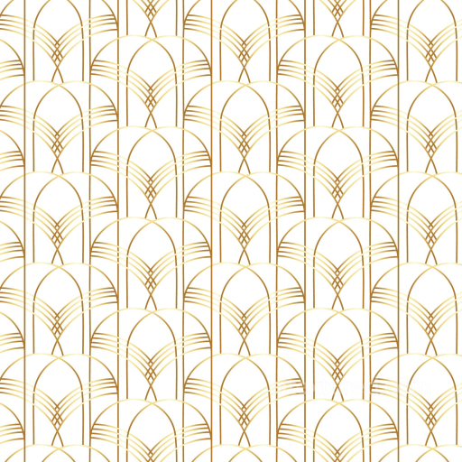 White & Gold Art Deco Geometric Pattern Texture seamless White & Gold PBR texture