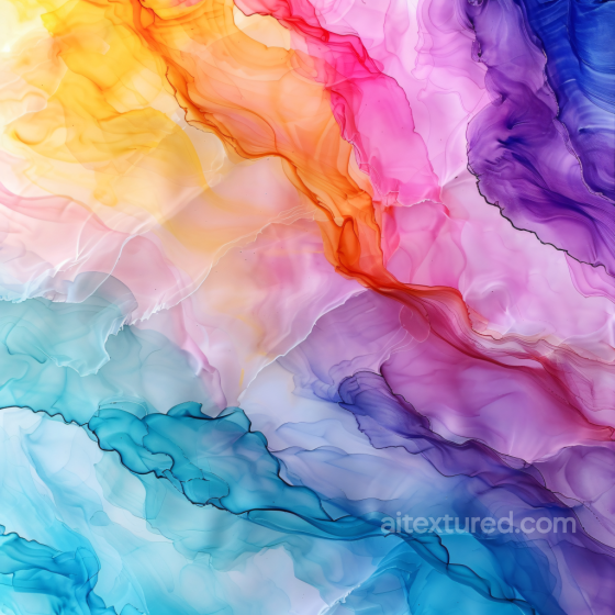 Alcohol Ink PBR Texture Featuring Multicolor Fluid Waves and Soft Transitions Alcohol ink texture preview