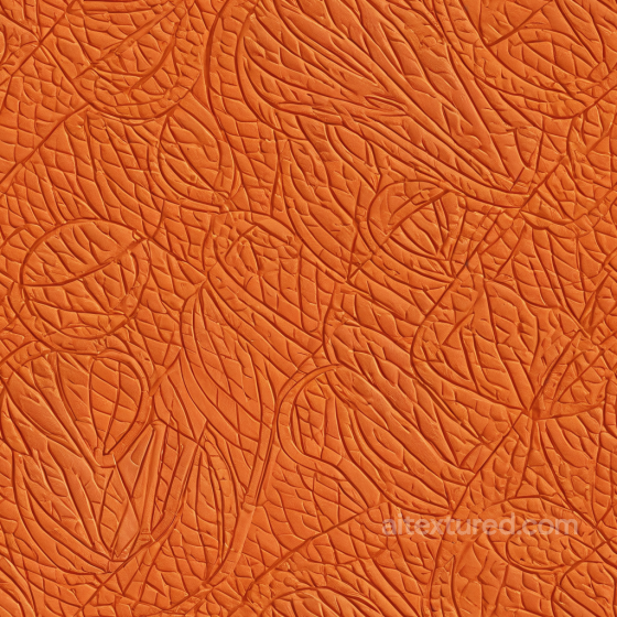 Embossed Orange Leather Texture With Intricate Abstract Patterns Leather texture preview