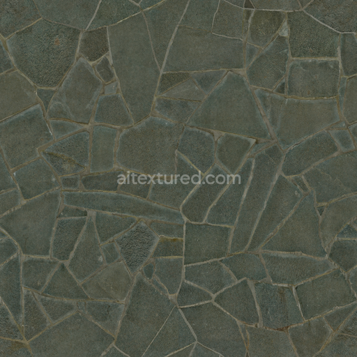 Stone Tiles — Tiles Stones Flat Rocks Shiny Reflective — PBR seamless 3D texture