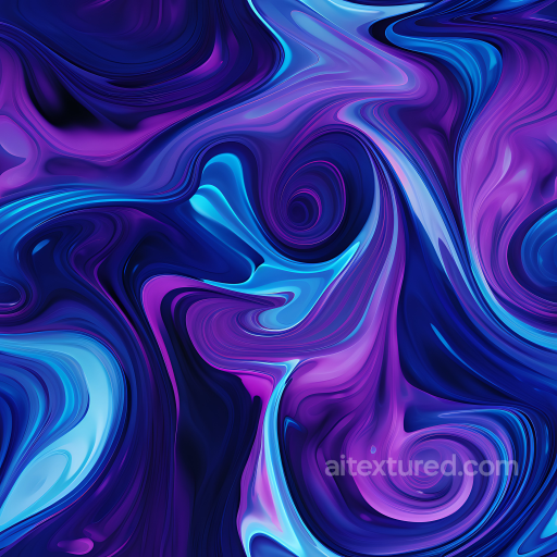 Blue and Purple Marble Swirls PBR Texture with Polished Glossy Finish seamless Marble PBR texture