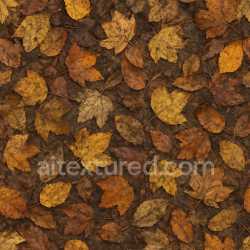 seamless Dirty Autumn Leaves Texture Seamless texture 8k free download PBR