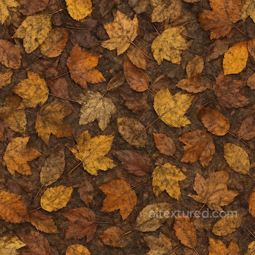 Dirty Autumn Leaves Seamless Texture seamless Foliage PBR texture