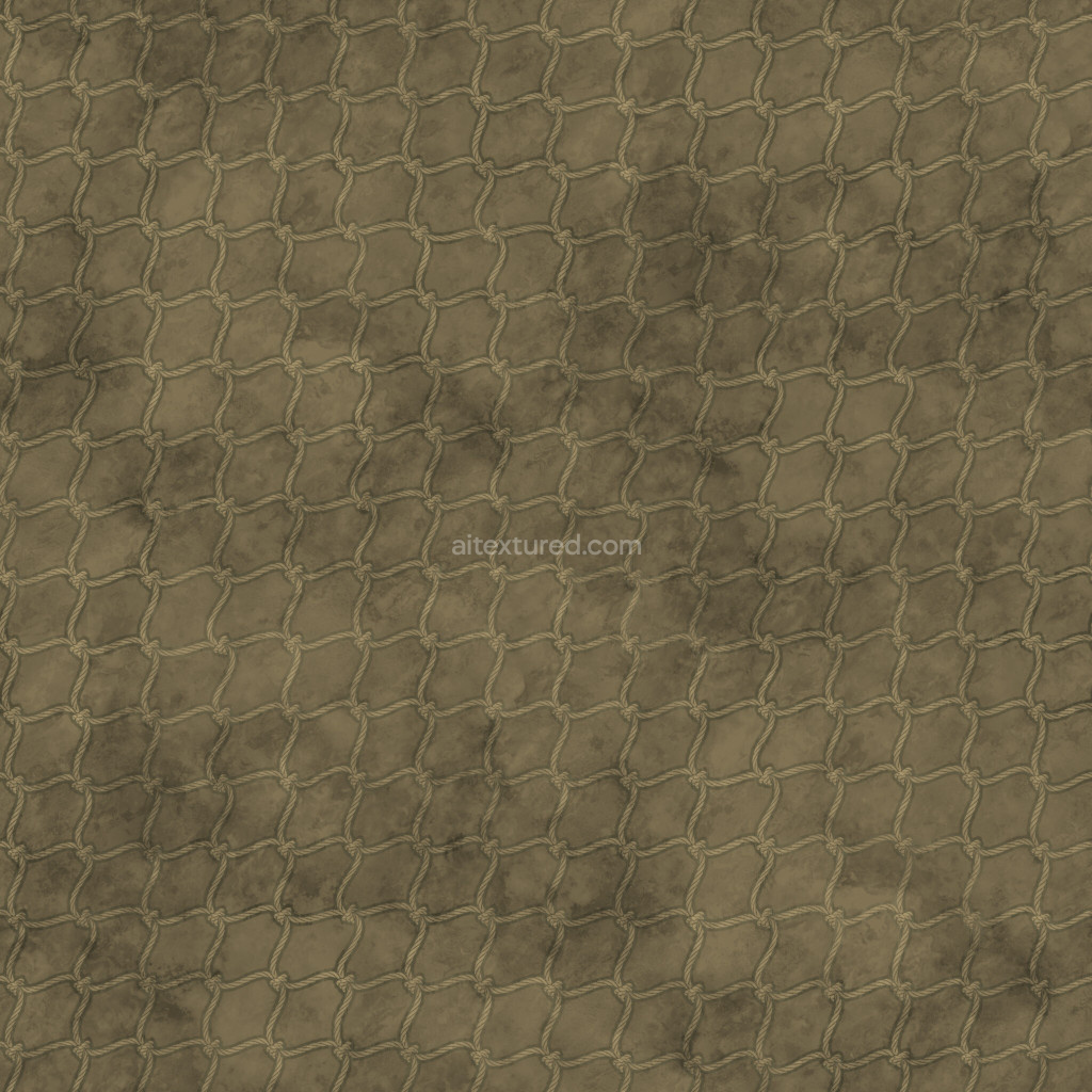 Seamless PBR net texture in earthy tones