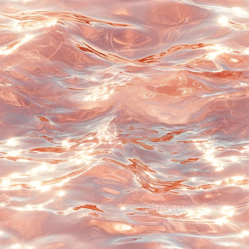 Water PBR Texture with Pink Shimmering Liquid Surface and Gentle Ripples seamless Water PBR texture