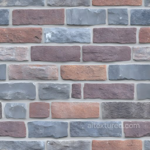 Cracked and Weathered Multicolor Brick Wall Seamless Texture seamless Brick PBR texture