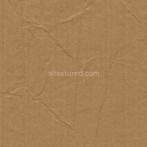 Seamless 3d texture pbr 8k showcasing cardboard wrinkles and creases with fiber strands