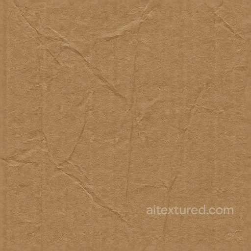 Showcasing Cardboard Wrinkles And Creases With Fiber Strands seamless Cardboard PBR texture