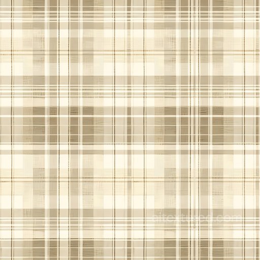 Seamless 3D Plaid Pattern Metal PBR Texture with Soft Beige and Brown Tones texture preview