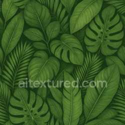 seamless Detailed Tropical Leaves Texture Seamless texture 8k free download PBR