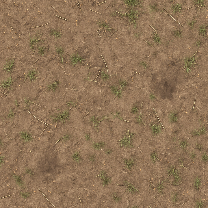Dirt Dusty With Fallen Twigs And Patchy Grass Natural Trail Surface Asp… seamless PBR texture preview