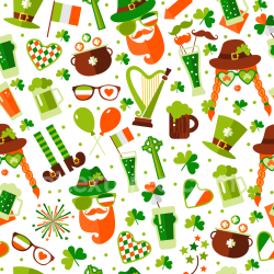 seamless Seamless 3D PBR Texture Featuring Colorful St Patrick Digital Paper Elements texture 8k free download PBR