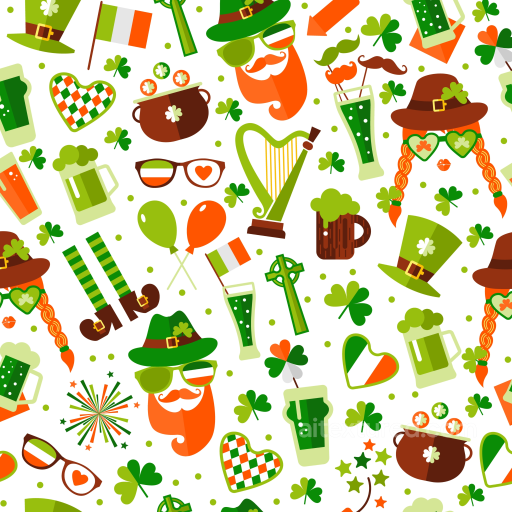 Featuring Colorful St Patrick Digital Paper Elements seamless St patrick digital paper bundle PBR texture