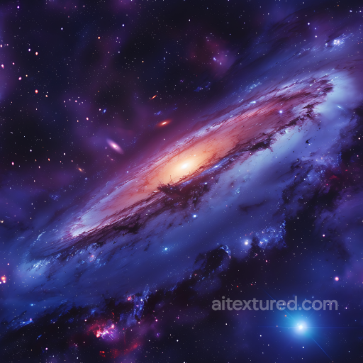 Space Texture Featuring Radiant Galaxy and Nebula Clouds seamless Star, space, planets PBR texture