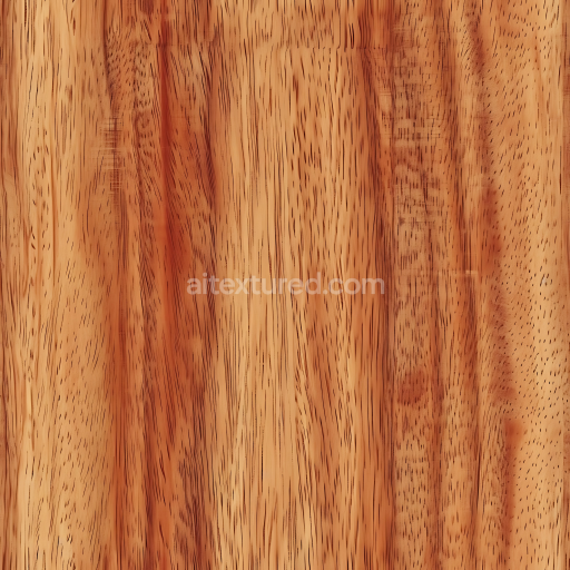 Seamless 3D PBR Tigerwood Planks Texture with Distinctive Grain and Warm Tones