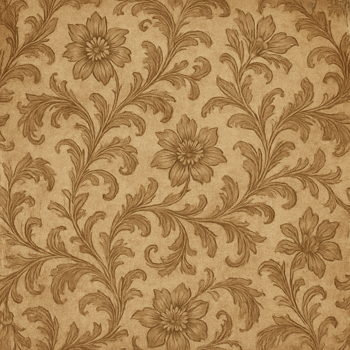 Aged Floral Pattern seamless PBR texture preview