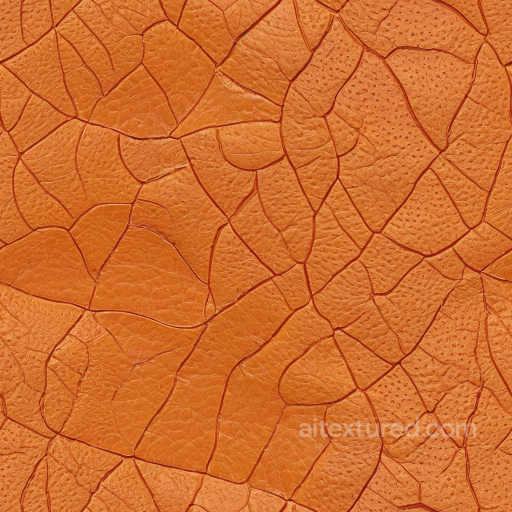 Cracked Brown Leather Texture with Deep Crack Pattern seamless Leather PBR texture