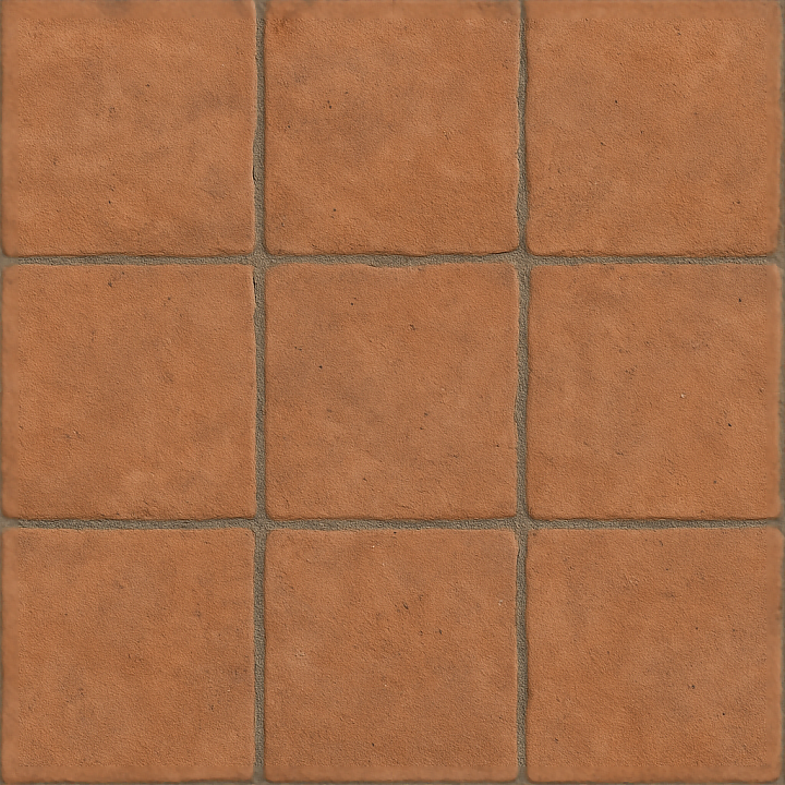 Terracotta Tiles With Earth Tones And Matte Finish For Warm Rustic Floo… seamless PBR texture preview