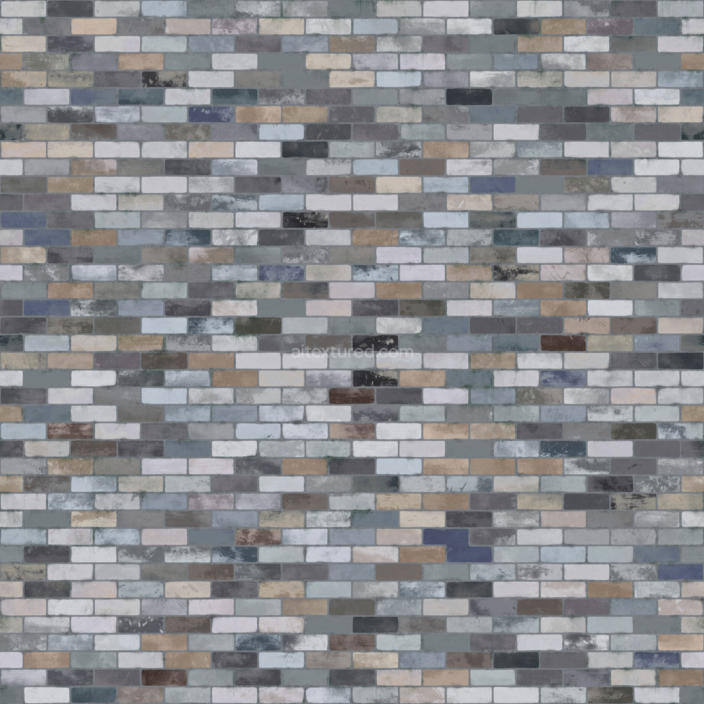 Seamless PBR brick texture with detailed surface