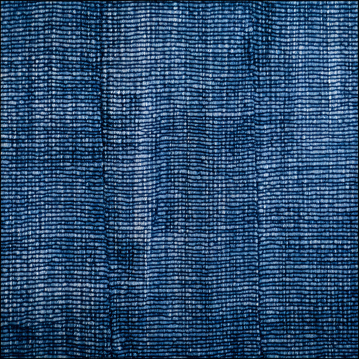 Cracked Denim Fabric with Fine Horizontal Tears seamless PBR texture preview