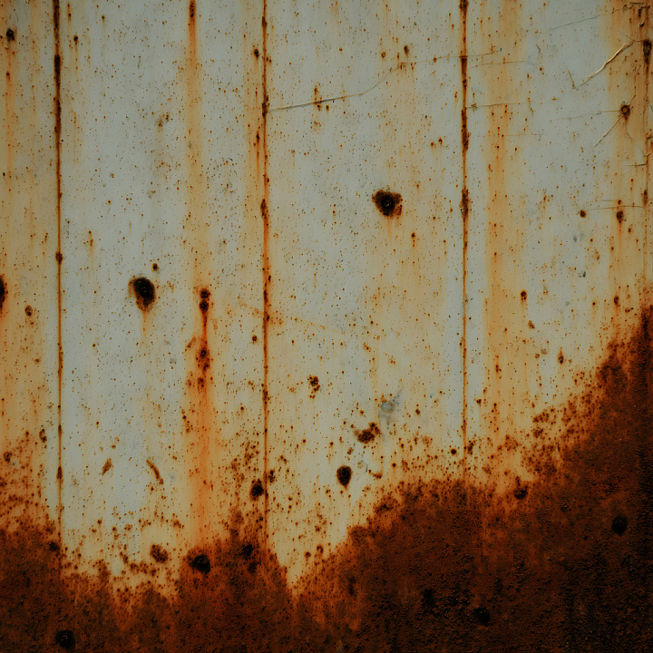 Rusty Metal Featuring Corrosion Holes and Streaks seamless PBR texture preview