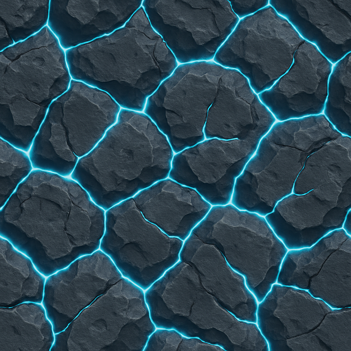 Futuristic Volcanic Rock seamless PBR texture preview