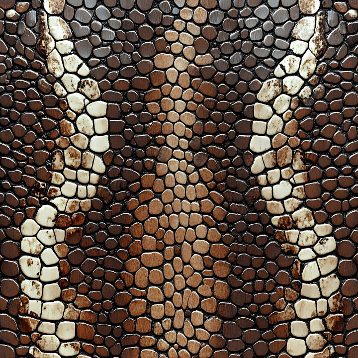Reptile Skin Featuring Distinctive Organic Scale Patterns and Realistic… seamless PBR texture preview