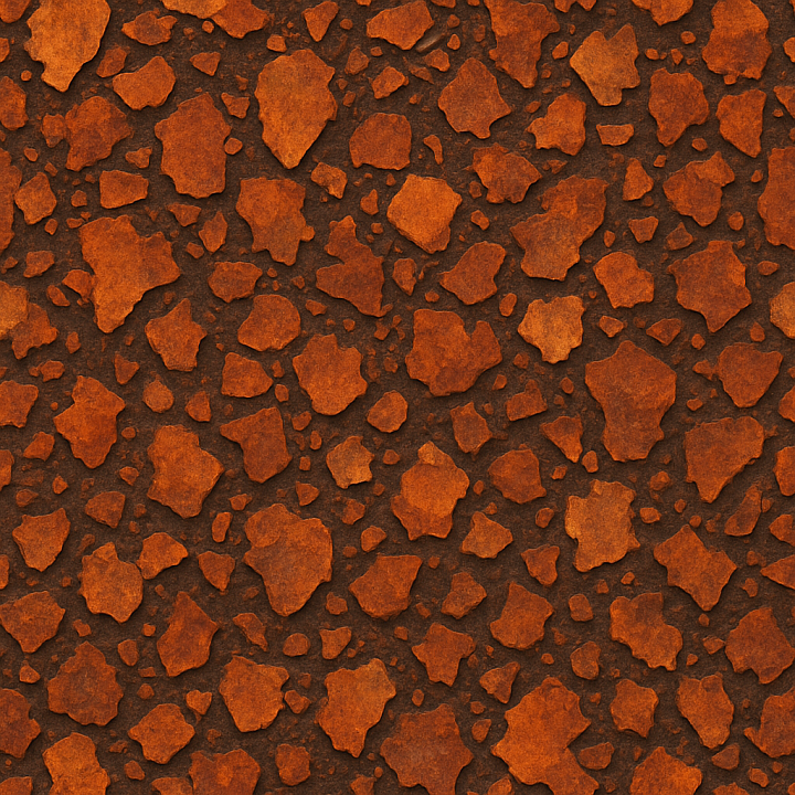 Stylized Rust Flakes seamless PBR texture preview