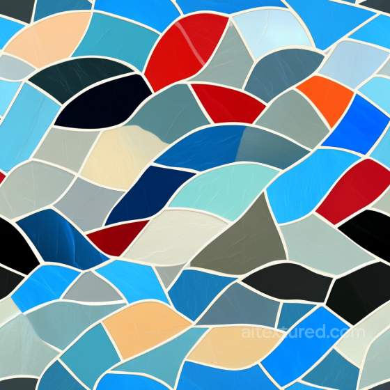 Mosaic PBR Texture with Colorful Irregular Stone Tiles and Matte Finish Mosaic texture preview