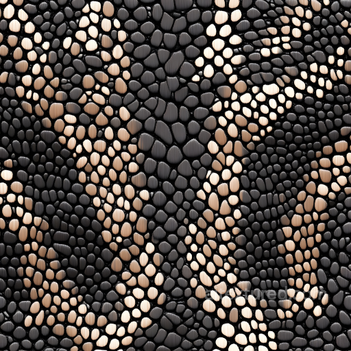 Reptilian Skin Texture With Organic Pebble-Like Scales seamless Skin PBR texture