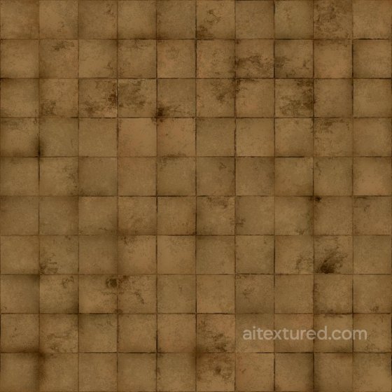 Dirty Brown Tiles | Free PBR Tile texture preview