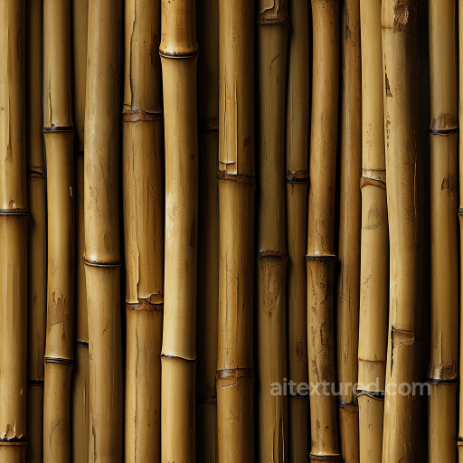 Natural Bamboo Culms Seamless Texture with Node Details and Weathered Surface seamless Bamboo PBR texture