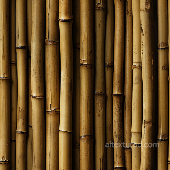 Natural Bamboo Culms Seamless Texture with Node Details and Weathered Surface Bamboo texture preview