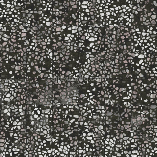 Preview — Black Terrazzo Tile Texture with Pink Fragments | Free PBR