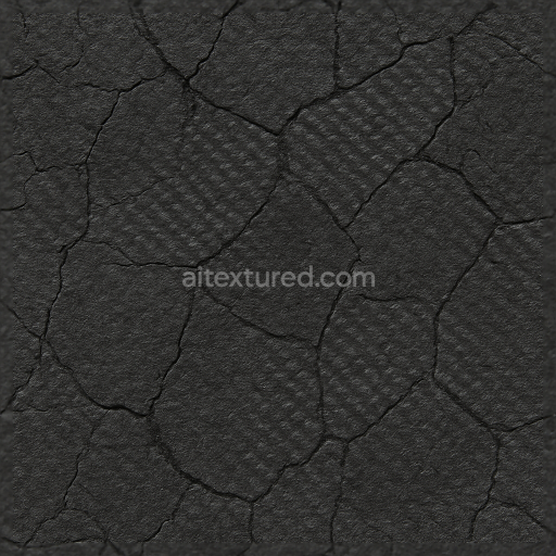 Seamless 3d texture of carbon cracked surface with pbr 8k quality for realistic material rendering