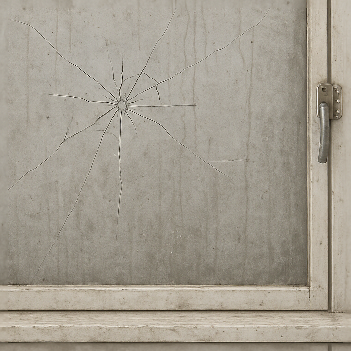 Of Cracked Glass Window Featuring Realistic Window Cracks And… seamless PBR texture preview