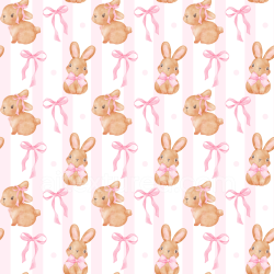 seamless Seamless 3D PBR Texture with Watercolor Bunny and Pink Ribbon Pattern texture 8k free download PBR