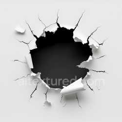 seamless Seamless 3D Cracked and Holed White Plaster Wall PBR Texture with Torn Edges texture 8k free download PBR