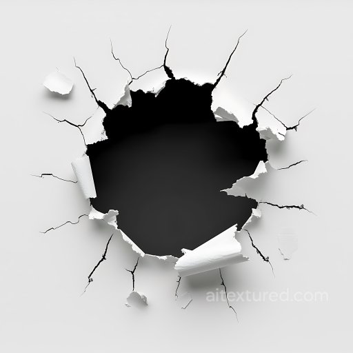 Cracked and Holed White Plaster Wall PBR Texture with Torn Edges seamless Cracked & Holes PBR texture