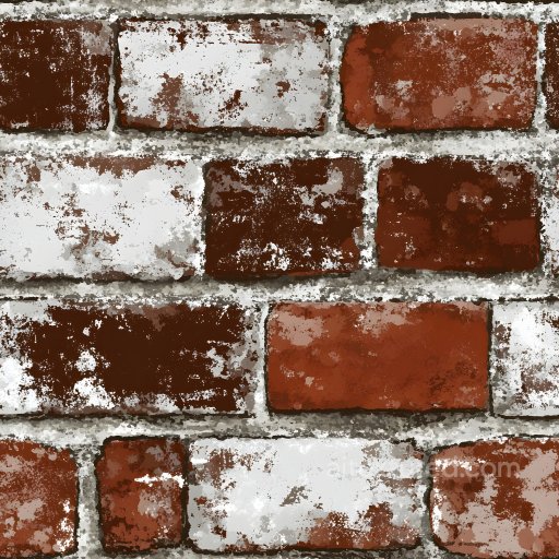 Cracked Brick Wall Texture With Chipped Paint And Weathered Mortar seamless Brick PBR texture
