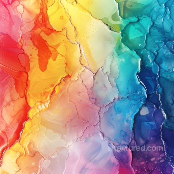 Alcohol Ink PBR Texture Featuring Vibrant Rainbow Fluid Waves and Translucent Layers Alcohol ink texture preview