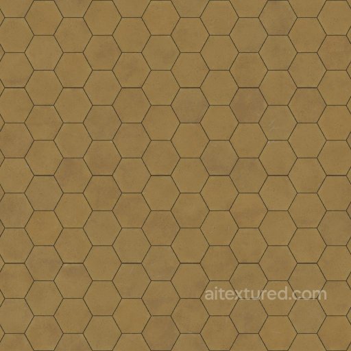 Hexagonal Yellow Paving Tiles | Free PBR seamless Tile PBR texture
