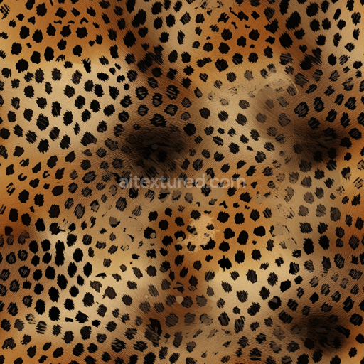 Seamless 3D PBR Leopard Print Fabric Texture with Realistic Fur Detail