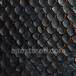 seamless Seamless 3D Skin PBR Texture Featuring Dark Reptilian Scales with High Gloss and Detail texture 8k free download PBR