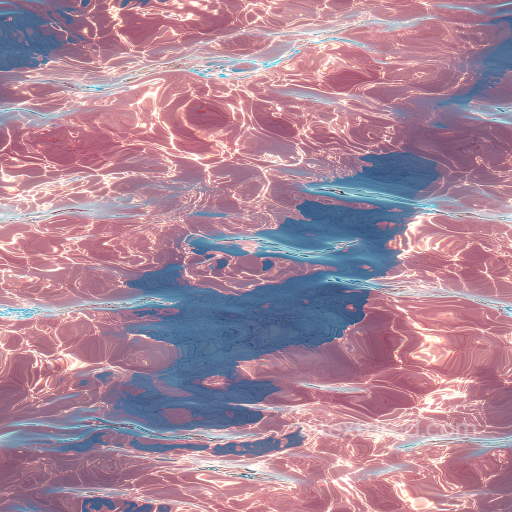 Stylized Pink Water Surface Seamless Texture with Reflective Ripples seamless Water PBR texture