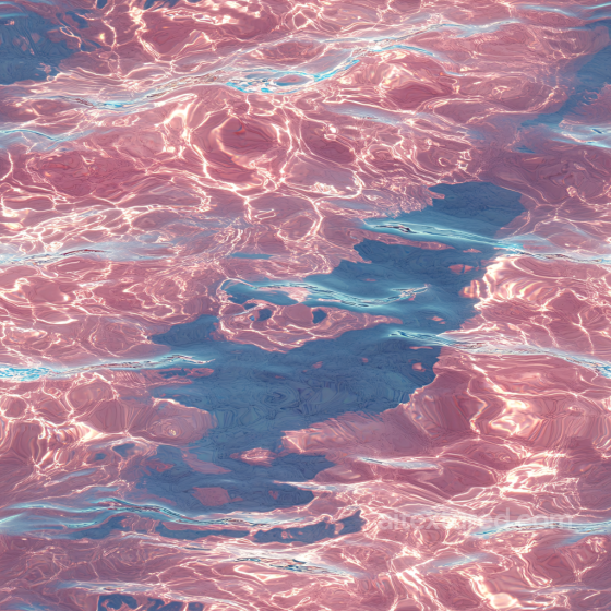 Stylized Pink Water Surface Seamless Texture with Reflective Ripples Water texture preview