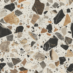 seamless Seamless 3D Terrazzo Stone PBR Texture Featuring Polished Mixed Rock Fragments texture 8k free download PBR