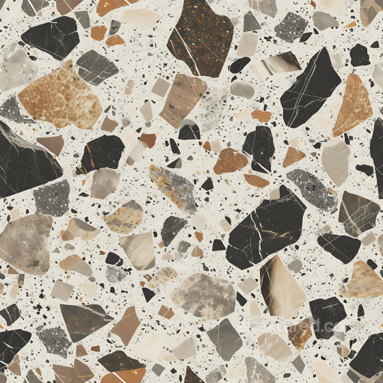 Terrazzo Stone PBR Texture Featuring Polished Mixed Rock Fragments Stone texture preview